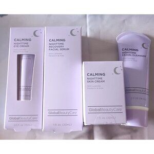 NEW Global Beauty Care Calming Nighttime Skin Care Set 4-Pc Relaxing Facial Kit